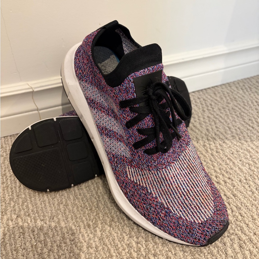 Adidas Purple Sneakers with Black Accents